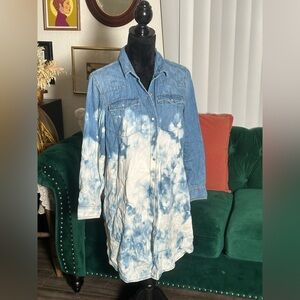Upcycled Blue and White Denim light jacket